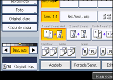 Ilustración de la pantalla panel de mandos
