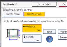 Ilustración de la pantalla panel de mandos