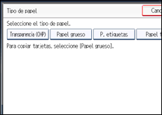 Ilustración de la pantalla panel de mandos