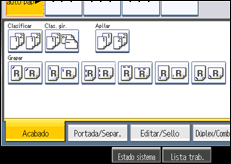Ilustración de la pantalla panel de mandos