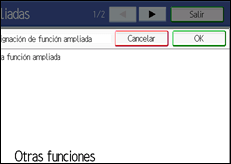 Ilustración de la pantalla panel de mandos