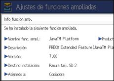 Ilustración de la pantalla panel de mandos