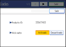 Ilustración de la pantalla panel de mandos