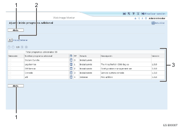 Ilustración de llamada numerada de ilustración de pantalla del explorador Web