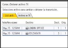Ilustración de la pantalla panel de mandos