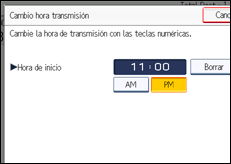 Ilustración de la pantalla panel de mandos