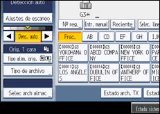 Ilustración de la pantalla panel de mandos