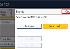 Ilustración de la pantalla panel de mandos