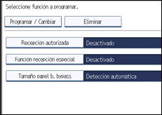 Ilustración de la pantalla panel de mandos