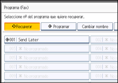 Ilustración de la pantalla panel de mandos