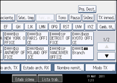 Ilustración de la pantalla panel de mandos