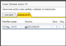 Ilustración de la pantalla panel de mandos