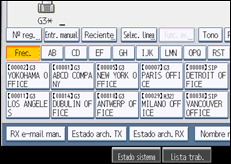 Ilustración de la pantalla panel de mandos