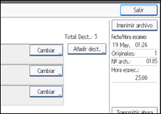 Ilustración de la pantalla panel de mandos
