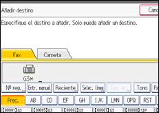 Ilustración de la pantalla panel de mandos