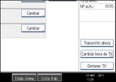 Ilustración de la pantalla panel de mandos