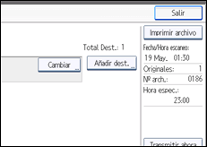 Ilustración de la pantalla panel de mandos
