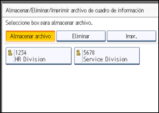 Ilustración de la pantalla panel de mandos