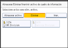 Ilustración de la pantalla panel de mandos