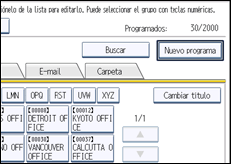 Ilustración de la pantalla panel de mandos
