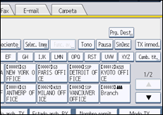 Ilustración de la pantalla panel de mandos