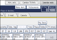 Ilustración de la pantalla panel de mandos