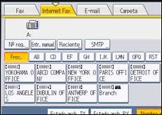 Ilustración de la pantalla panel de mandos