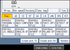 Ilustración de la pantalla panel de mandos
