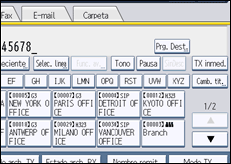 Ilustración de la pantalla panel de mandos