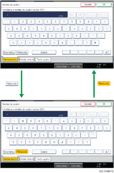 Ilustración de teclas