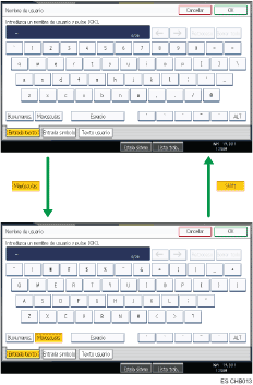 Ilustración de teclas