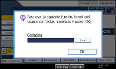 Ilustración de la pantalla panel de mandos