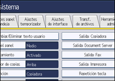 ilustración de la pantalla del panel de operaciones