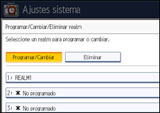 Ilustración de la pantalla panel de mandos