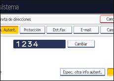 Ilustración de la pantalla panel de mandos