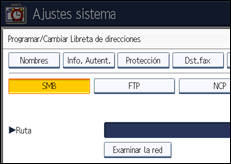 Ilustración de la pantalla panel de mandos