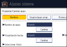 Ilustración de la pantalla panel de mandos
