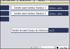 Ilustración de la pantalla panel de mandos
