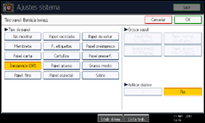 Ilustración de la pantalla panel de mandos