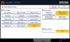 Ilustración de la pantalla panel de mandos