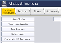 Ilustración de la pantalla panel de mandos