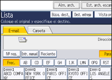 Ilustración de la pantalla panel de mandos