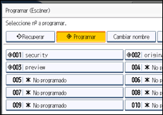 Ilustración de la pantalla panel de mandos