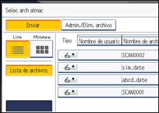 Ilustración de la pantalla panel de mandos