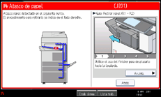 Ilustración de la pantalla panel de mandos