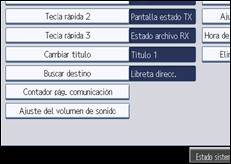 Ilustración de la pantalla panel de mandos