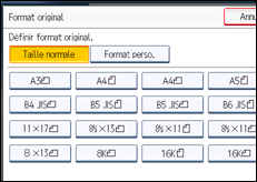 Illustration de l'écran du panneau de commande