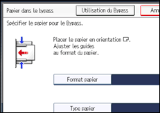 Illustration de l'écran du panneau de commande