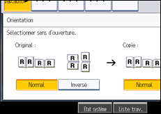 Illustration de l'écran du panneau de commande