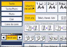 Illustration de l'écran du panneau de commande